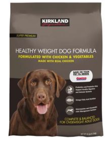 Kirkland Signature Healthy Weight Formula Chicken and Vegetable Dog Food, 25 lbs