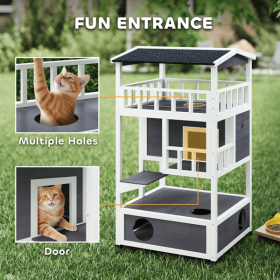 Wooden Cat House/Cat Trees /Cat Climbing Tower (No shipments on weekends)