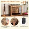 Dog Crate Furniture with Cushion and Double Doors for Small/Medium Dogs