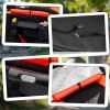 PawHut Pet Stroller Dog Cat Carriage One Click Fold with Universal Front Wheels Shock Absorber Brakes Storage Bags Mesh Window