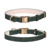 Leather dog collar; Leather Dog Collar Soft Padded Breathable Adjustable Tactical Pet Collar with Durable Metal Buckle for Small Medium Large Dog