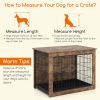 Dog Crate Furniture with Cushion and Double Doors for Small/Medium Dogs