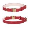 Leather dog collar; Leather Dog Collar Soft Padded Breathable Adjustable Tactical Pet Collar with Durable Metal Buckle for Small Medium Large Dog