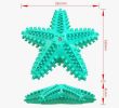 Dog Chew Toys, Natural Rubber Starfish-Shaped Dog Toys, Interactive Treats, Squeaky Dog Toothbrush Cleaner Teething Toys, Outdoor Puzzle Training