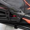 PawHut Pet Stroller Dog Cat Carriage One Click Fold with Universal Front Wheels Shock Absorber Brakes Storage Bags Mesh Window