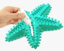 Dog Chew Toys, Natural Rubber Starfish-Shaped Dog Toys, Interactive Treats, Squeaky Dog Toothbrush Cleaner Teething Toys, Outdoor Puzzle Training